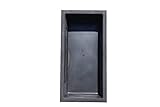 Wacredo GFK Rechteckbecken Schwarz 140 x 70 x 35cm Kneippbecken Teichbecken Wasserspielbecken architektonisches Wasserbecken für Wasserspiel Glasfaser