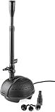 Pontec 57123 PondoVario 1500 - Wasserspielpumpe für den Einsatz in Gartenteich und Zierbrunnen / Teichpumpe / erzeugt vier unterschiedliche Fontänen, Schwarz