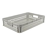 keeeper Transportkorb, Stapelbar, Polypropylen, Robert, Hellgrau, 1 x 22 l