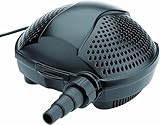 Pontec 50855 PondoMax (Eco 5000) Filterpumpe Teich, Wasserfall, Filteranlage, Teichpumpe für Außen, Energieeffiziente Bachlaufpumpe zur Filtereinspeisung, 10 m Kabel, Schwarz