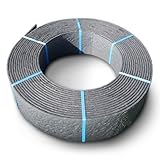 TeichVision Stabile Rasenkante Beetumrandung Beeteinfassung Mähkante Profilkante - stabile Ausführung Stärke = 7 mm (14 cm hoch x 10 m lang grau)